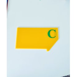 Skilleplader med bogstav (Medium Trapez)