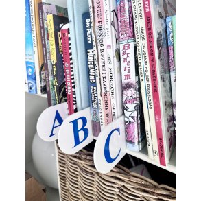 Skilleplader med bogstaver rund, Small