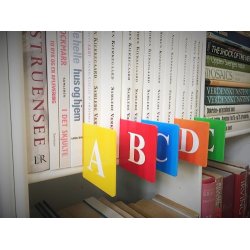 Skilleplade med bogstav, Small. St med 29 stk.