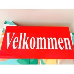 Skilte til ophng med valgfri tekst