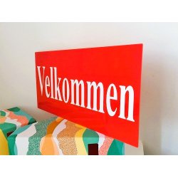 Skilte til ophng med valgfri tekst