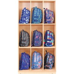 Reol til skoletasker - sokkel