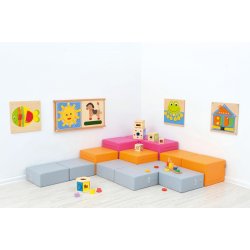 Byggeklodser i skum - st med 13 stk.