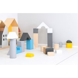 Store byggeklodser i skum