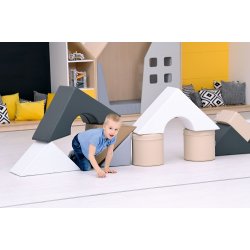 Store byggeklodser i skum