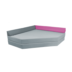 Hjrnemadras med puder - flere farver