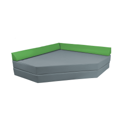 Hjrnemadras med puder - flere farver