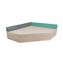 Hjrnemadras med puder - flere farver