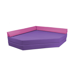 Hjrnemadras med puder - flere farver