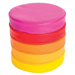 Tykke skumpuder i regnbuens farver 5 stk. (St 2)