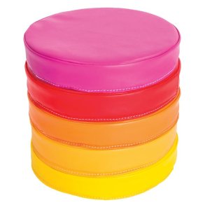 Tykke skumpuder i regnbuens farver 5 stk. (St 2)