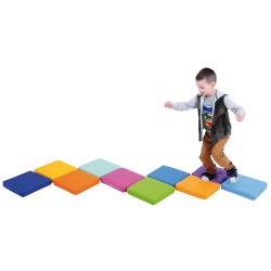 Skumpuder 10 stk. i regnbuens farver (Firkantede)