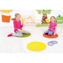 Gulvtppe til brn - ensfarvet og rundt