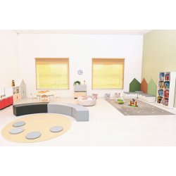 Gulvtppe til brn - ensfarvet og rundt