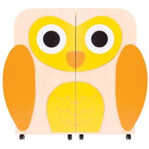 Dobbelt bogvogn 2-i-1 med uglemotiv