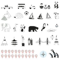 Wallsticker Kort