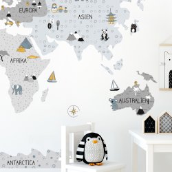 Wallsticker Kort