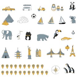 Wallsticker Kort