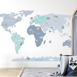 Wallsticker Kort