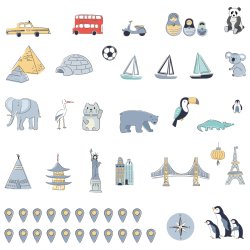 Wallsticker Kort