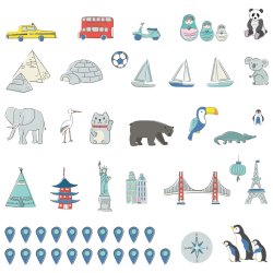 Wallsticker Kort
