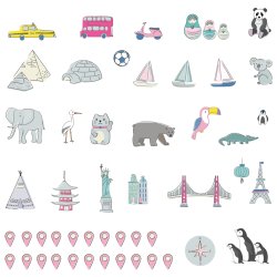Wallsticker Kort