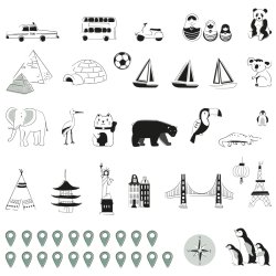 Wallsticker Kort