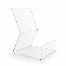 bogst�tte i klar akryl til udstilling af b�ger p� reol, bord eller i udstillingsomr�de