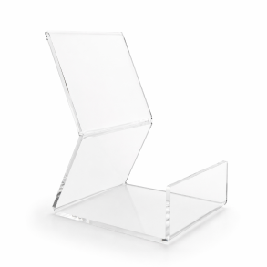 bogst�tte i klar akryl til udstilling af b�ger p� reol, bord eller i udstillingsomr�de