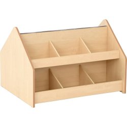 Bogreol og siddeplads