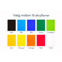 Akryl bogholder i farvet akryl