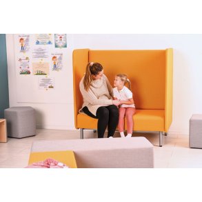 Inflamea 2-personers lnestol med hj ryg  fleksibel og stjdmpende siddeplads