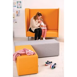 Inflamea 2-personers lnestol med hj ryg  fleksibel og stjdmpende siddeplads