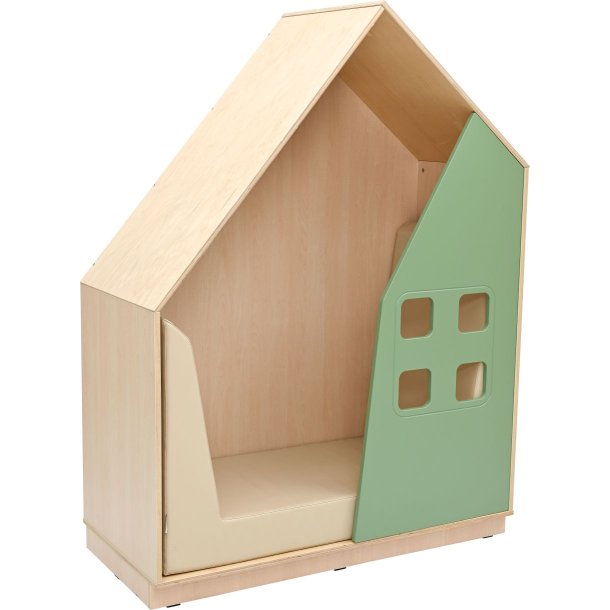 Legehus med madras som l�sehj�rne til bibliotek, skole og institution