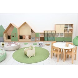 Mbelst Skovro i grnne nuancer