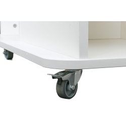 Legebord p� hjul, firkantet, H 37, hvid