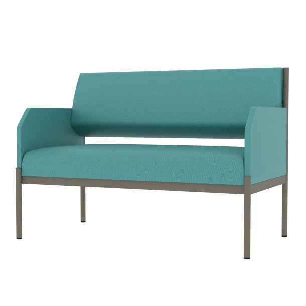 Nexa 2-personers sofa med arml�n til skole og bibliotek