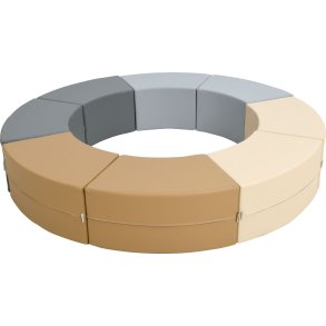 Paolo skums�der i gr� og beige nuancer samlet som cirkel