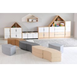 Paolo skums�der - s�t 3, gr�/beige