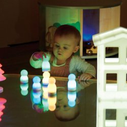 Lysende huse, 2 stk.