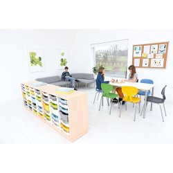 Quadro reol M til plastkasser, B 104 cm