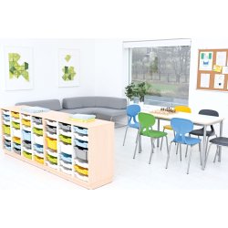 Quadro reol M til plastkasser, B 104 cm