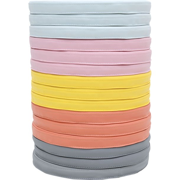 Runde siddepuder 15 stk. i pastelfarver