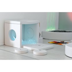 Hvidt hus med vinduer