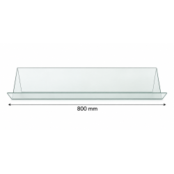 Stort bogdisplay i klar akryl - 80 cm