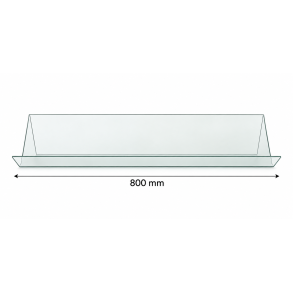Stort bogdisplay i klar akryl - 80 cm