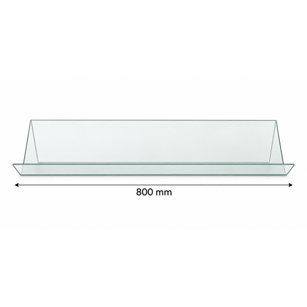 Stort bogdisplay i klar akryl - 80 cm