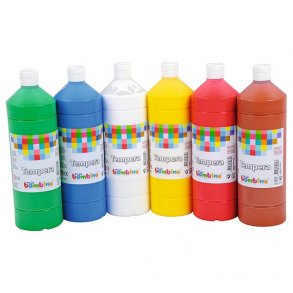 Temperafarve - skolemaling, 6 stk.