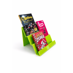 Trappeformet akryldisplay til udstilling af b�ger og materialer i institution og bibliotek